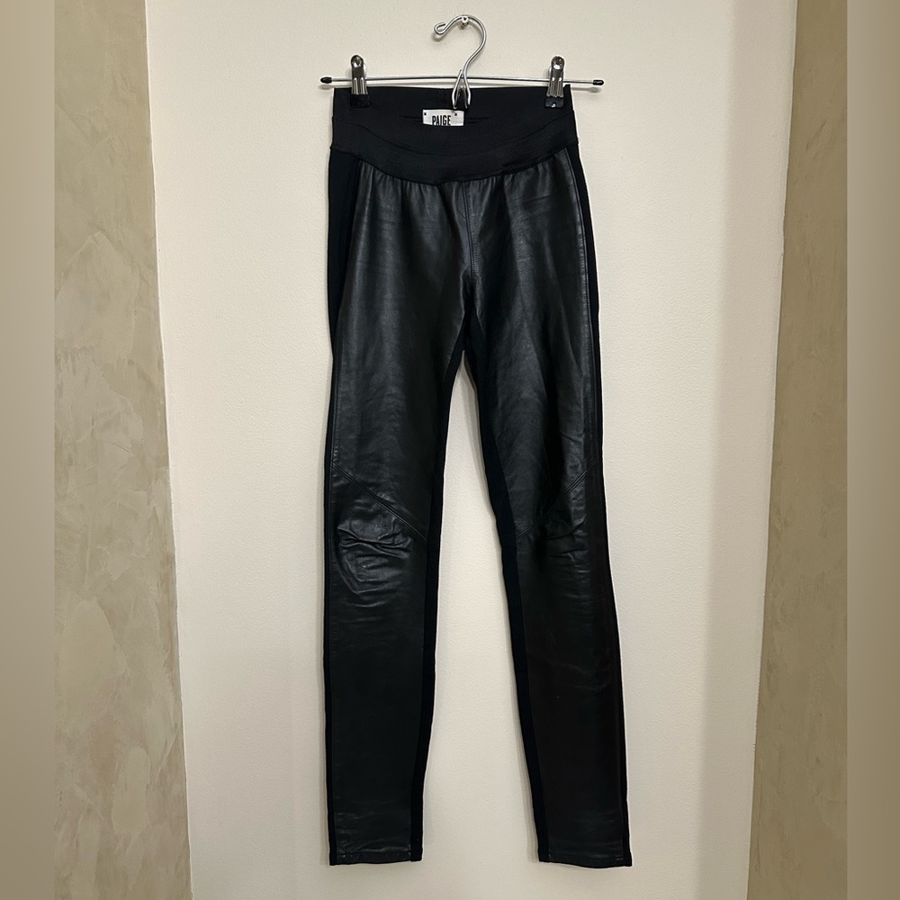 Paige Leather Stretchy Pants Leggings Size Small